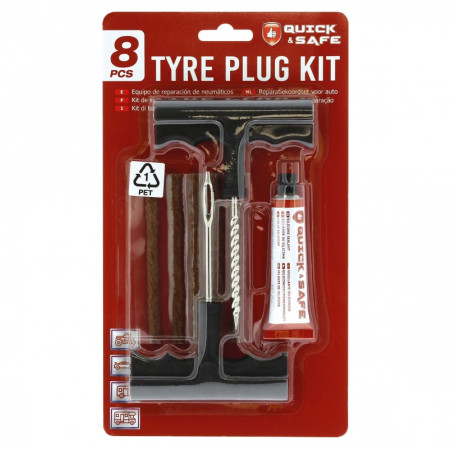 Kit de reparation pneumatique tubeless 8 pcs - colise par 6