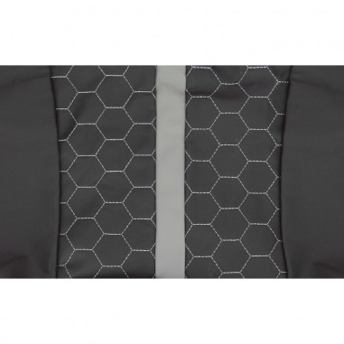 Housses de siege avant milan 4pcs noir surpiqure grises 2 Sieges
