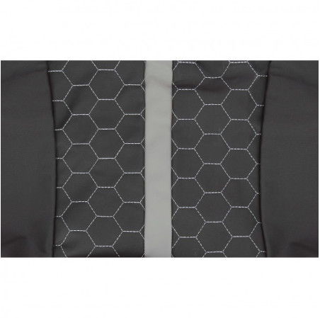 Housses de siege avant milan 4pcs noir surpiqure grises 2 Sieges
