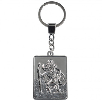 Porte-clefs saint christophe rectangle