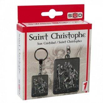 Porte-clefs saint christophe rectangle 2