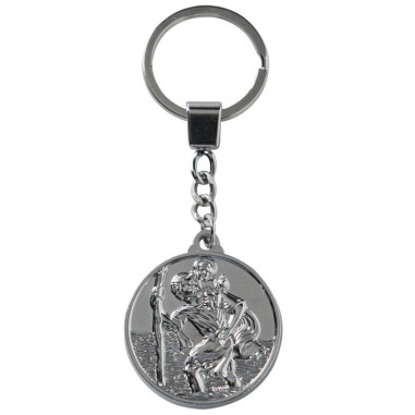 Porte-clefs saint christophe rond