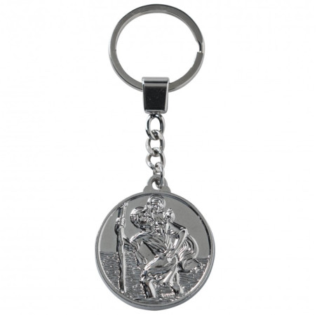 Porte-clefs saint christophe rond