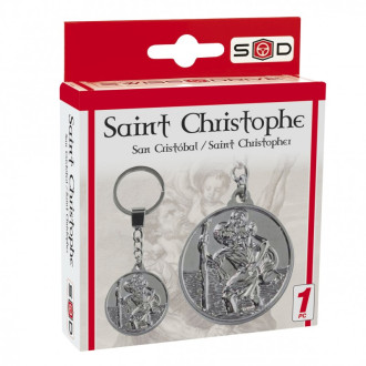 Porte-clefs saint christophe rond 2