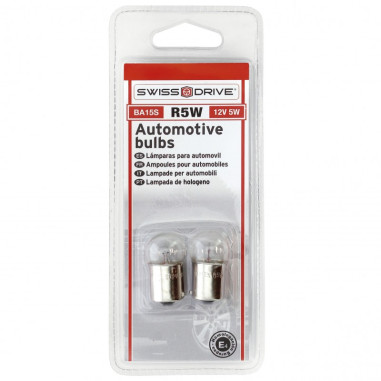 Swiss drive, 12v, ba15s blister 2 ampoules position 12v. 5w. ba15s