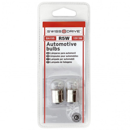 Swiss drive, 12v, ba15s blister 2 ampoules position 12v. 5w. ba15s