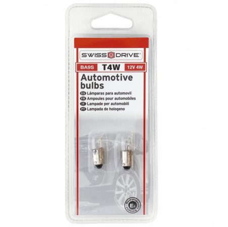 Swiss drive, 12v, ba9s blister 2 ampoules temoin 12v. 4w. ba9s