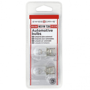 SWISS DRIVE BLISTER 2 AMPOULES WEDGE 12V. 21W. T20 W3x16D