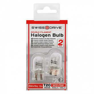 SWISS DRIVE BLISTER 2 AMPOULES WEDGE 12V. W21/5W. T20 3Wx16D.