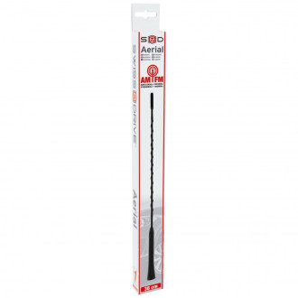 Antenne SWISS DRIVE de voiture flexible et universelle. Livrée avec 2 adapteurs pour le montage sur des véhicules avec des filet