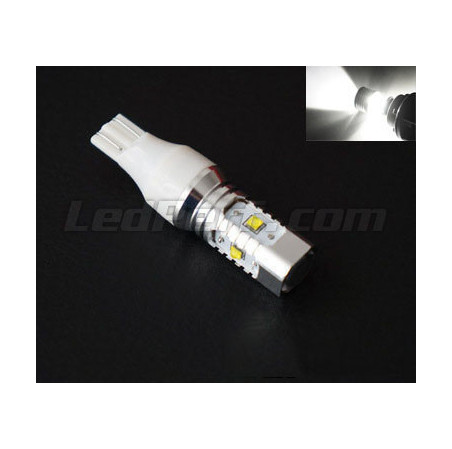 Ampoule T15 CREE à 5 leds Haute puissance + Loupe blanches Culot W16W.