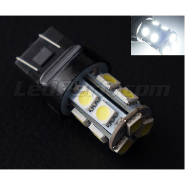 Ampoule W21/5W à 13 leds blanches Haute puissance Culot T20. culot T20, 2.7W.