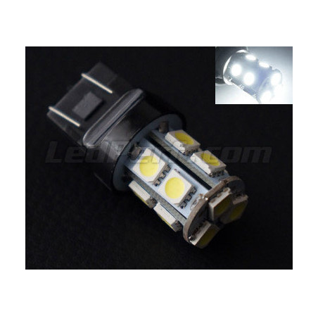 Ampoule W21/5W à 13 leds blanches Haute puissance Culot T20. culot T20, 2.7W.