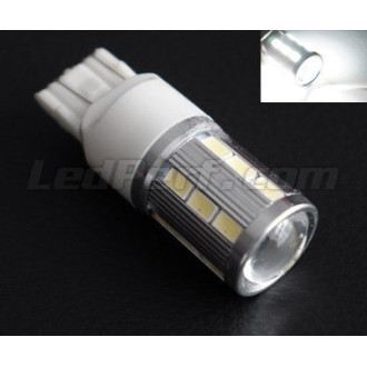 Ampoule W21/5W Magnifier à 21 leds SG Haute puissance + Loupe blanches Culot T20. culot T20, 5W. 2