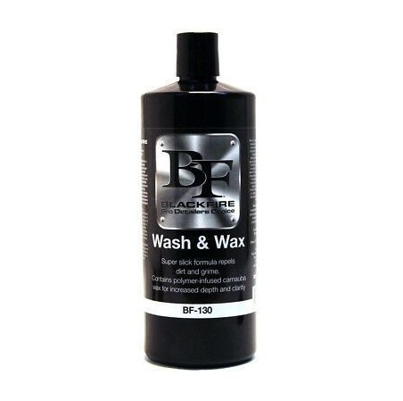 SHAMPOING LUSTRANT A LA CIRE CARNAUBA BLACK FIRE WASH AND WAX